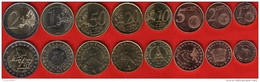 Slovenia Euro Full Set (8 Coins): 1 Cent - 2 Euro 2007-09 UNC - Eslovenia