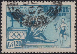 1952 Brasilien ° Mi:BR 785, Sn:BR 725, Yt:BR 514, Fussballverein Fluminense, Fackelträger Und Olympisches Feuer - Usados