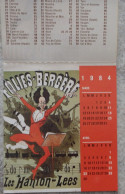 Petit Calendrier Poche 1984 12 Pages Affiches Les Folies Bergères - Quimper Finistère - Jean Lavigne - Small : 1981-90