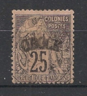 OBOCK - 1892 - N°YT. 7 - Type Alphée Dubois 25c Noir Sur Rose - Oblitéré / Used - Usados