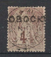 OBOCK - 1892 - N°YT. 12 - Type Alphée Dubois 4c Lilas-brun - Oblitéré / Used - Used Stamps