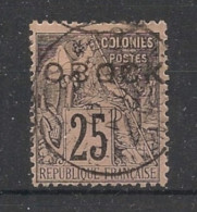OBOCK - 1892 - N°YT. 17 - Type Alphée Dubois 25c Noir Sur Rose - Oblitéré / Used - Gebraucht