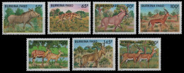 Burkina Faso 1986 - Mi-Nr. 1111-1117 ** - MNH - Wildtiere / Wild Animals - Burkina Faso (1984-...)