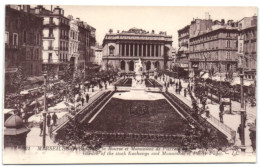 Marseille - Bourse Et Monument Pierre Puget - Parks, Gärten