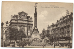 Bruxelles - Place De Brouckère Et Monument Anspach - Bruxelles-ville