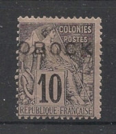 OBOCK - 1892 - N°YT. 14 - Type Alphée Dubois 10c Noir - Neuf * / MH VF - Ungebraucht