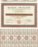 Titre De 1952 - Banque Française - - Banque & Assurance