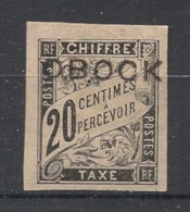 OBOCK - 1892 - Taxe TT N°YT. 12 - Type Duval 20c Noir - Neuf * / MH VF - Ungebraucht