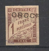 OBOCK - 1892 - Taxe TT N°YT. 16 - Type Duval 1f Marron - Signé SCHELLER Et BRUN - Neuf * / MH VF - Ungebraucht