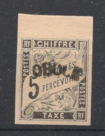 OBOCK - 1892 - Taxe TT N°YT. 1a - Type Duval 5c Noir - Réimpression - Neuf ** / MNH / Postfrisch - Ongebruikt