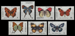 Angola 1982 - Mi-Nr. 663-669 A ** - MNH - Schmetterlinge / Butterflies - Angola