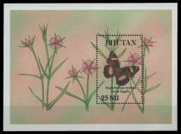 Bhutan 1990 - Mi-Nr. Block 241 ** - MNH - Schmetterlinge / Butterflies - Bhoutan