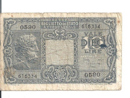 ITALIE 10 LIRE 1944 VG+ P 32 C - Regno D'Italia – 10 Lire