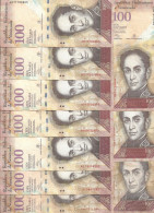 VENEZUELA 100 BOLIVARES 2013 VF P 93 G ( 10 Billets ) - Venezuela