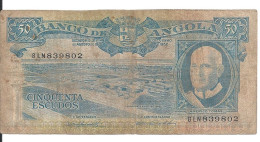 ANGOLA 50 ESCUDOS 1962 VG+ P 93 - Angola