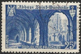 France 1949 - Mi 858 - YT 842 ( Abbey Saint-Wandrille ) - Abadías Y Monasterios