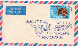 60242 - Tansania - 1986 - 20'- Wespe EF A Bf BUKOBA -> Dar-es-Salam - Other & Unclassified