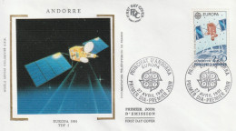 "  EUROPA 1991 : TDF 1 " Sur Enveloppe 1er Jour Sur Soie D'ANDORRE De 1991. Parfait état. FDC A SAISIR - Other & Unclassified