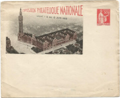 FRANCE ENTIER 50C PAIX ENVELOPPE EXPO PHIL NATIONALE LILLE 1933 NEUF - Sobres Transplantados (antes 1995)