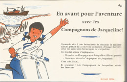 BUVARD ILLUSTRE  De Collection   Compagnons De Jacqueline Scooter Vesta MOTOCYCLETTE - Cacao