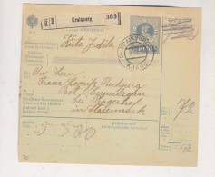 SLOVENIA,Austria 1913 KRAINBURG KRANJ  Parcel Card - Slowenien