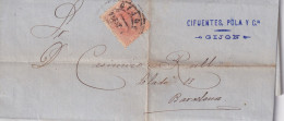 CARTA COMERCIAL 1888  GIJON A BARCELONA - Briefe U. Dokumente