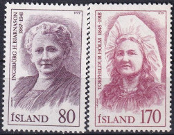 ISLAND 1979 Mi-Nr. 541/42 ** MNH - Unused Stamps