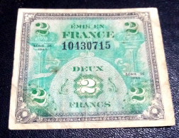 France, 2 Francs , 1944, TB, Fayette:VF16.2, P 114b, Perfect - 1944 Flag/France