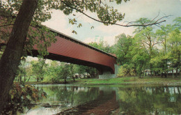 ETATS UNIS - Pennsylvania - The Red Covered Bridge - Colorisé - CARTE POSTALE ANCIENNE - Andere & Zonder Classificatie