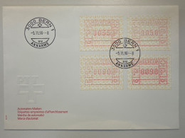 1990 Helvetia FDC Automaten-Marken - Timbres D'automates