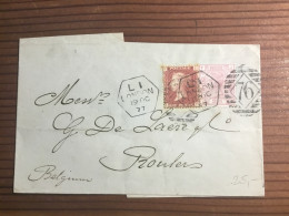 Grossbritannien 1877 Nach Belgien Top! - Lettres & Documents