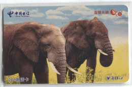 Télécarte China Telecom : Eléphants - Selva