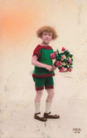 ENFANT - Un Enfant Tenant Un Bouquet De Fleurs - Colorisé - Carte Postale Ancienne - Sonstige & Ohne Zuordnung