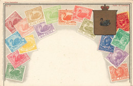 WESTERN AUSTRALIA -  TIMBRES  - SUPERBE CARTE POSTALE PHILATELIQUE ANCIENNE - PRESENTATION Des TIMBRES - TRES BON ETAT - Other & Unclassified