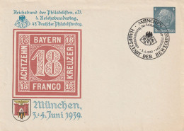 Allemagne Entier Postal Illustré München 1939 - Buste