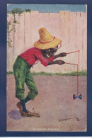 CPA Négritude Petit Noirs Black Circulé, Diabolo - Humorous Cards