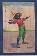 CPA Négritude Petit Noirs Black Circulé, Diabolo - Humorous Cards