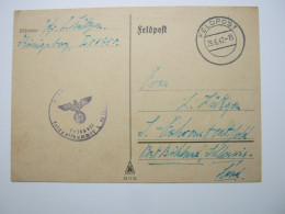 DANZIG , Feldpostkarte Mit Aptiertem Stempel FELDPOST   1942 , Recht Selten - Feldpost 2e Guerre Mondiale