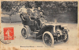 Blanzy Les Mines   71     Benney    Vieux Métaux   Famille Dans Une Belle Automobile Ancienne . Renault ?    (voir Scan) - Andere & Zonder Classificatie
