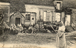 - La Vie Aux Champs En BOURGOGNE - Intérieur D'une Ferme à Rosoy (89) Animée, Vaches -26219- - Bourgogne