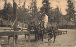 MILITARIA - Armée Belge - A L'abreuvoir - Carte Postale Ancienne - Personajes