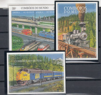 Angola 1997 Railway, 3 S/S MNH (7-316) - Angola