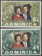 Dominica. 1972 Royal Silver Wedding. MH Complete Set. SG 366-367 - Dominica (...-1978)