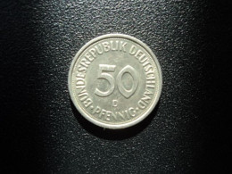 RÉPUBLIQUE FÉDÉRALE  ALLEMANDE : 50 PFENNIG   1980 D    KM 109.2     TTB - 50 Pfennig