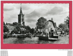 CPa (Réf : V 270) AALSMEER  Ned Herv Kerk Met Pontje Op De Ringvaart (PAYS-BAS)  (animée) - Aalsmeer
