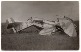 Biplan Breda Accidenté. Carte Photo Non Située - Accidents