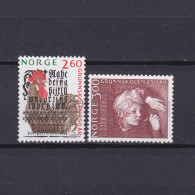 NORWAY 1989, Mi# 1021-1022, Public Schools, Birds, MNH - Pavoni