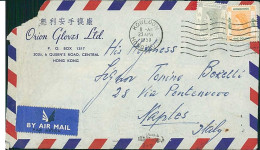 CHINA - HONG KONG / KOWLOON - COMMERCIAL ENVELOPE MAILED BY AIR MAIL TO ITALY - YEAR 1958 / STAMPS  (16671) - Covers & Documents