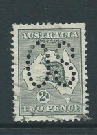 Australia Stamp Kangaroo Official Perfin Sgo3 Used Line Cancel - Gebraucht