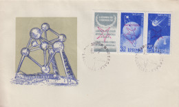 Enveloppe  FDC  1er Jour   ROUMANIE     Exposition  Universelle  BRUXELLES   Surcharge  Renversée   1958 - 1958 – Bruselas (Bélgica)